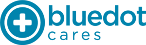 bluedot cares home care north carolina cleveland ohio blue logo