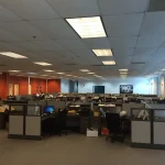 visual tour employee office with cubicles at bluedot cares