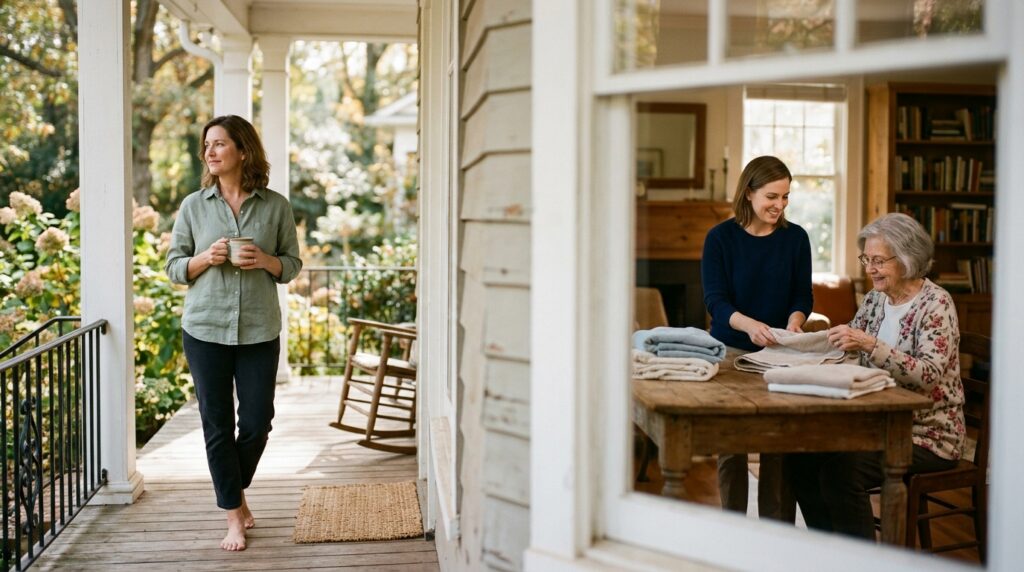 Respite Care Raleigh NC support allowing a family caregiver to take a break while a professional caregiver assists an aging loved one at home