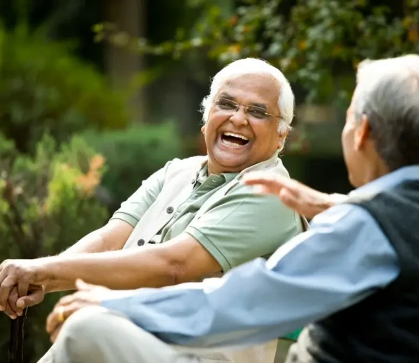 Elderly men in park privacy policy